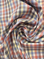 Ex Designer Deadstock Check Mate Supima Cotton 80cm Remnant