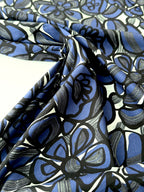 Indigo Bloom Pima Cotton Lawn ￼