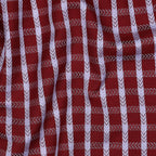 Burgundy Chevron Check Yarn Dyed Cotton