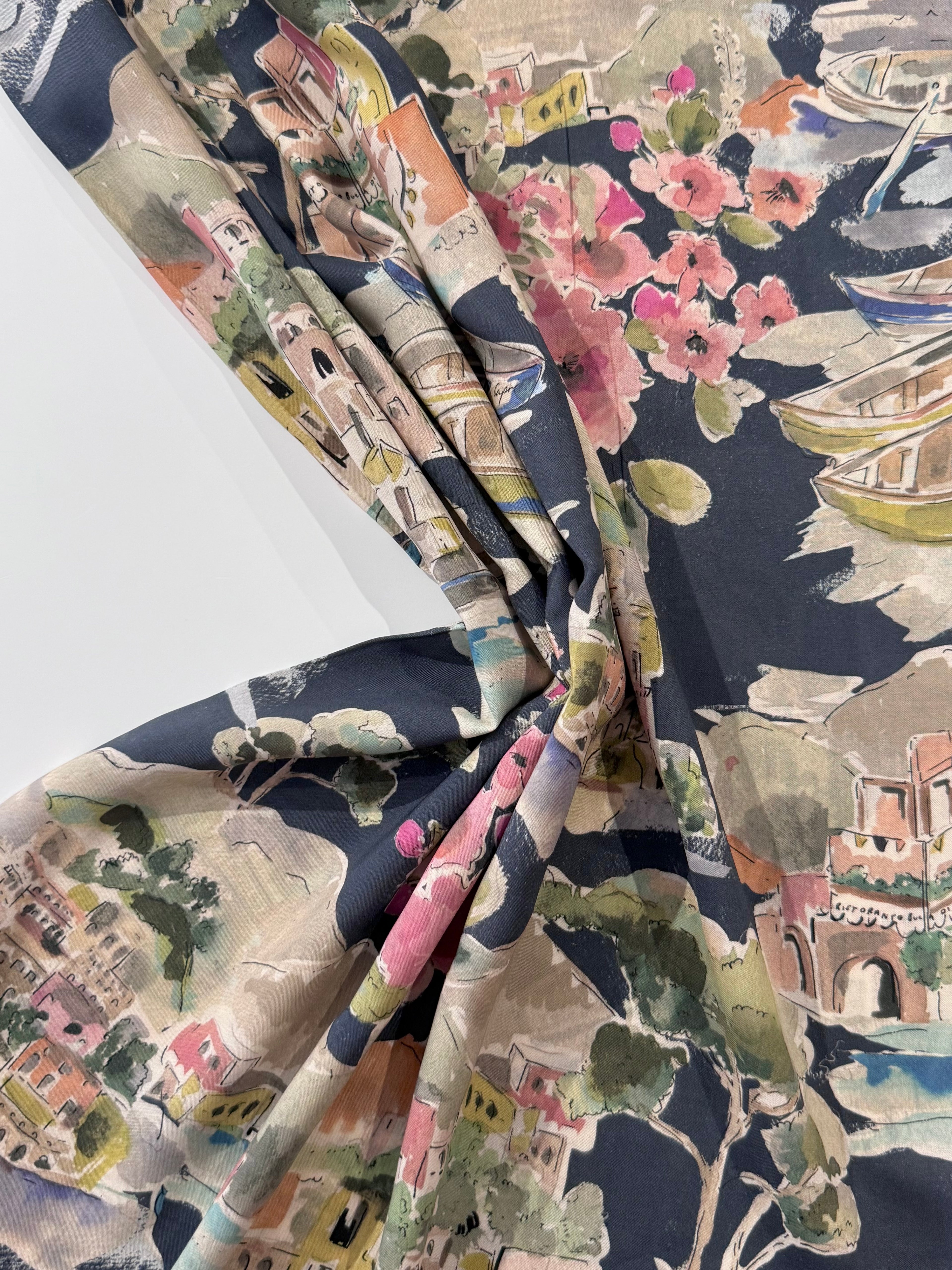 Life in Venice – Evening Viscose Challis Lawn by Lady McElroy