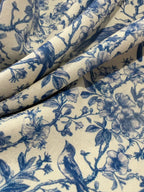 Delft Blue Viscose Linen Blend