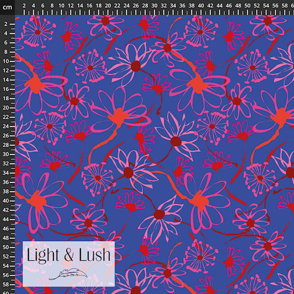 Cosmic Bloom Viscose Twill By Light & Lush Stof Of Denmark