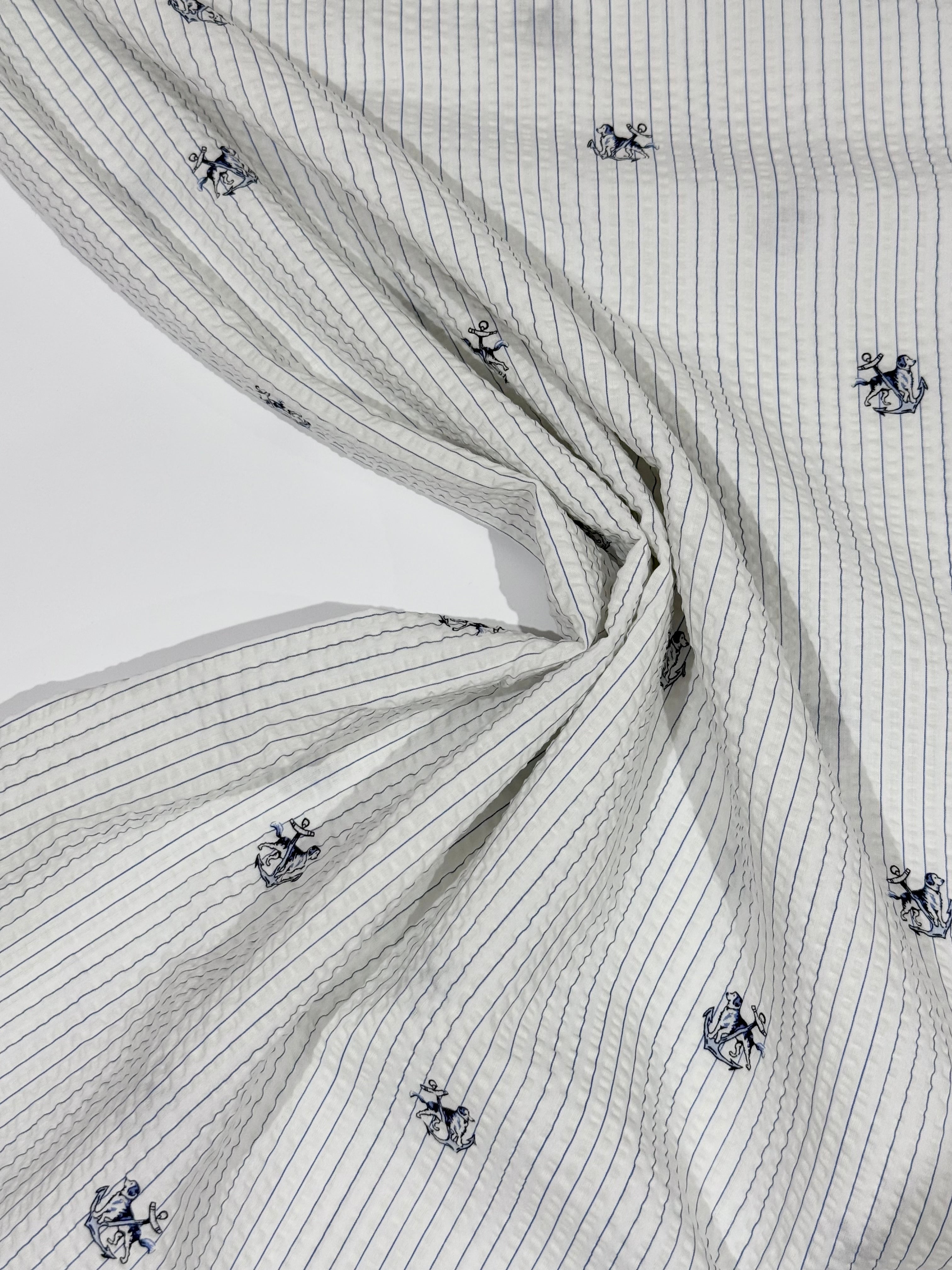 Dog And Anchor Deadstock Seersucker Cotton