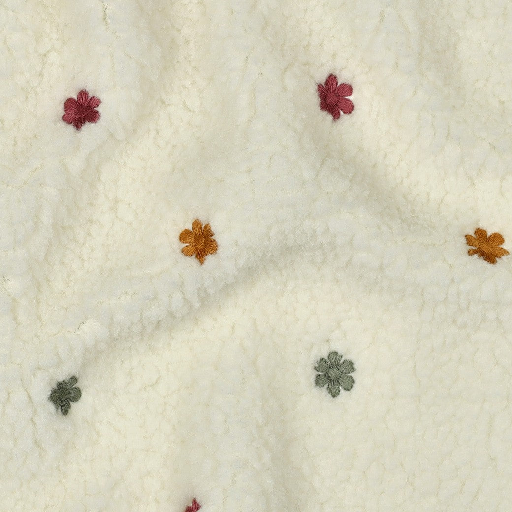 Autumn Meadow Embroidered Sherpa Teddy