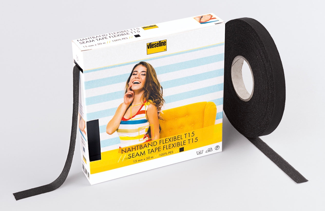 Vlieseline Seam Tape Flexible T15 Black