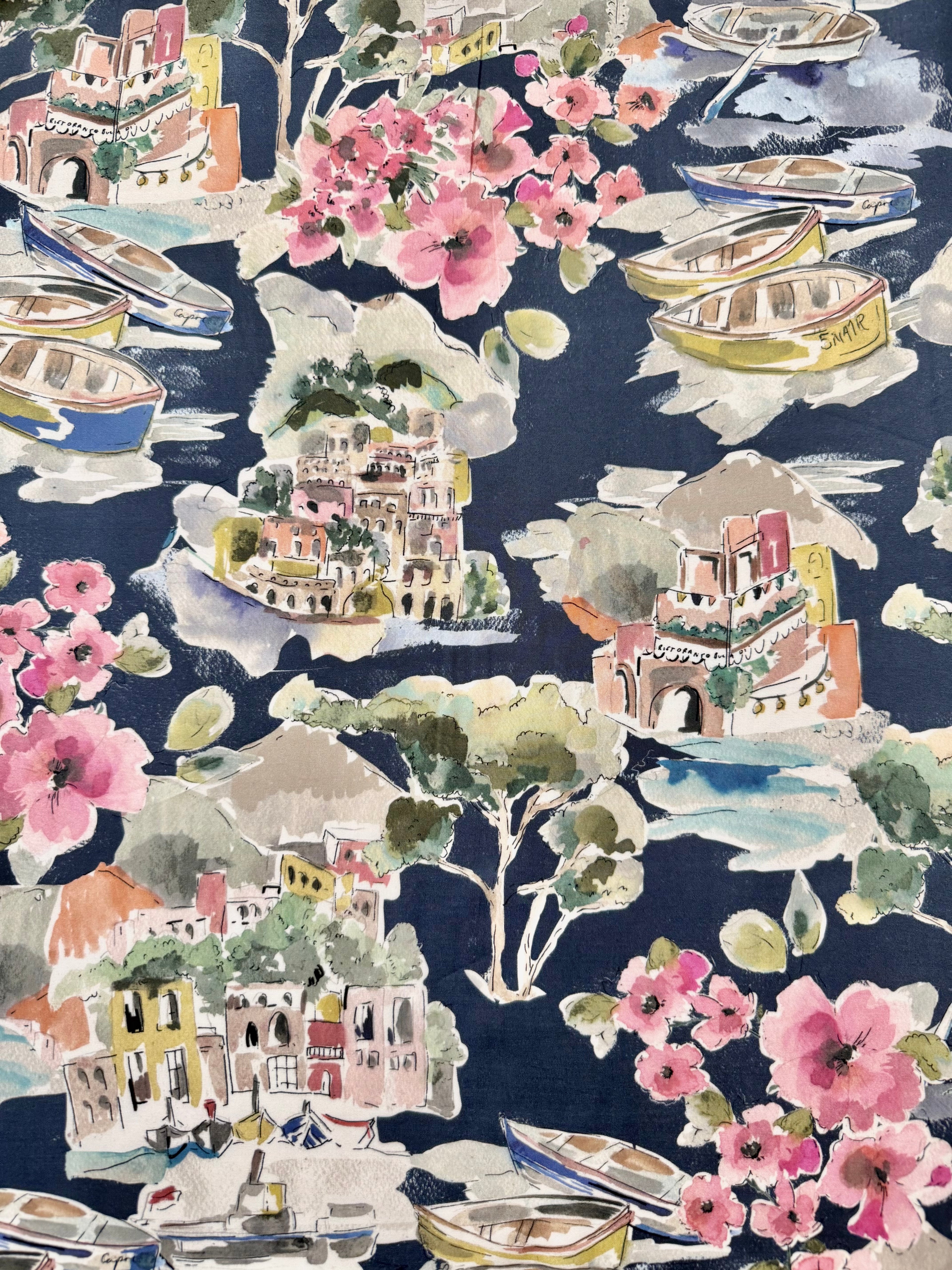 Life in Venice – Evening Viscose Challis Lawn by Lady McElroy