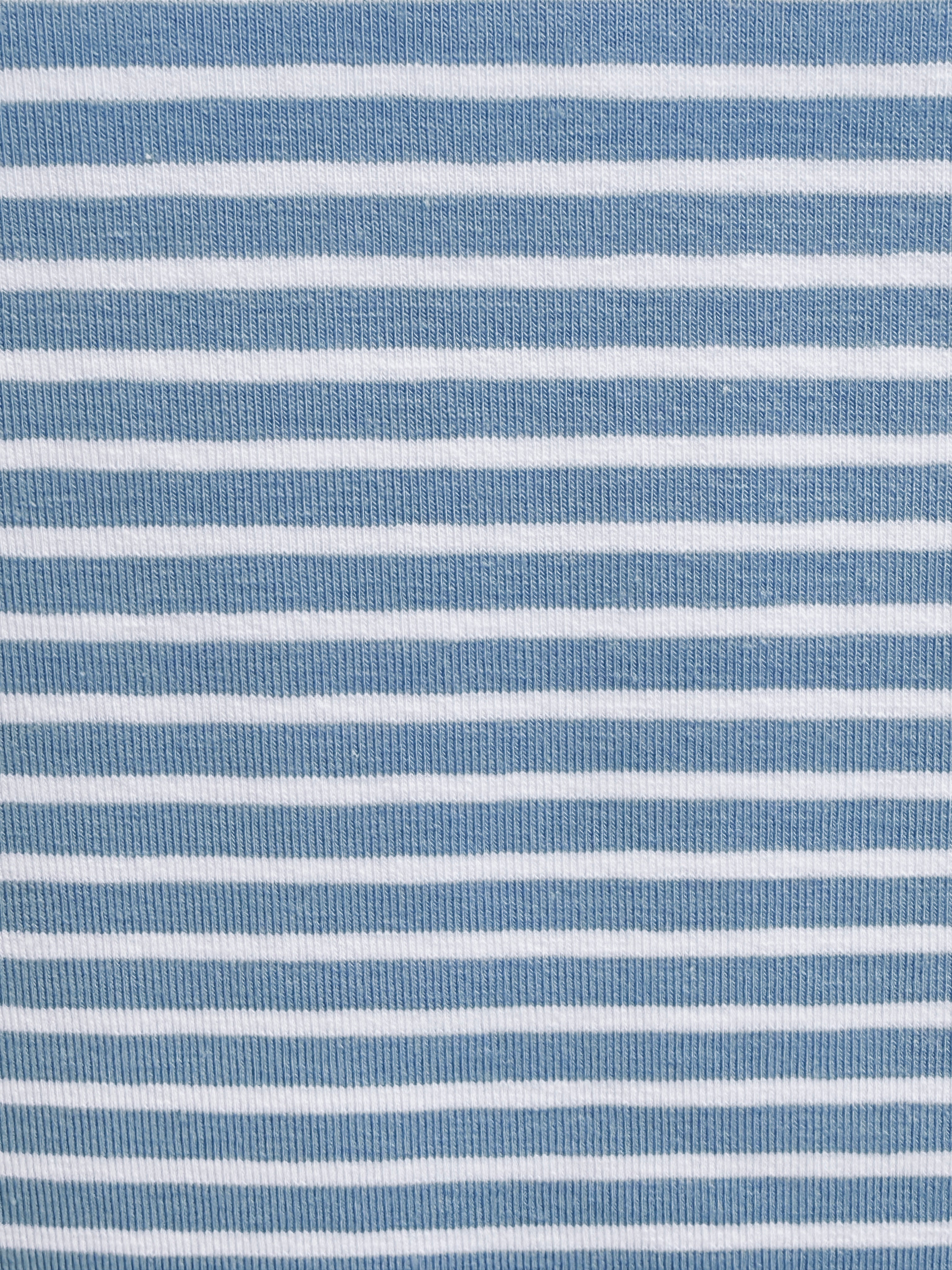 Yarn-Dyed Cotton Jersey Stripe - Pale Blue/White