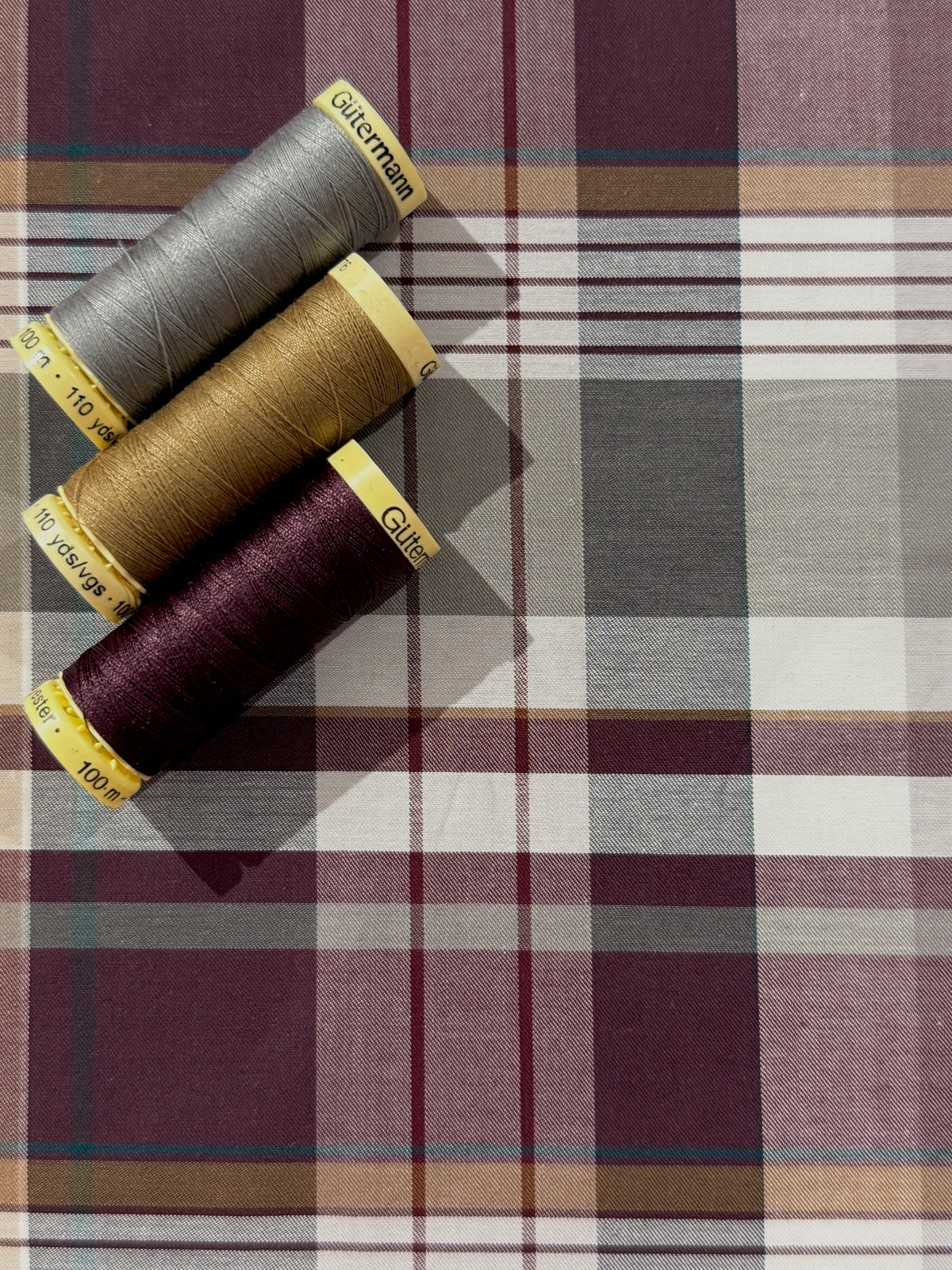 Berry Tartan Check Cotton