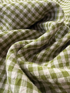 Homestead Gingham Laundered Linen - Kiwi Green - By Lady McElroy