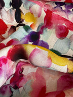 Watercolour Burst Viscose Linen Blend