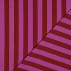 Red And Fuchsia Cotton Yarn Dyed Stripes