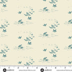 Ayla - Flying Birds Rain A-1727-B By Max and Louise For Andover Textiles Fat Quarter