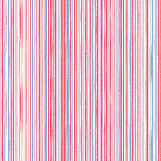 Dance Class Fine Stripe Pink MU-237-P By Makower UK