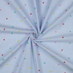 Pinstripe With Multicoloured Dobby Spot Cotton