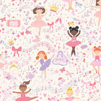 Dance Class Recital Cream MU-242-Q By Makower UK