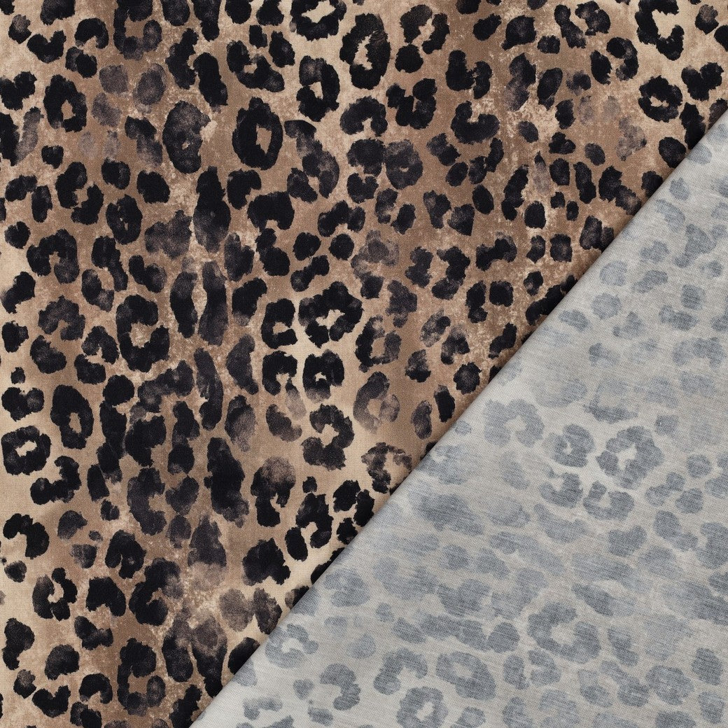 Leopard Cotton Viscose Blend 1 Metre Remnant
