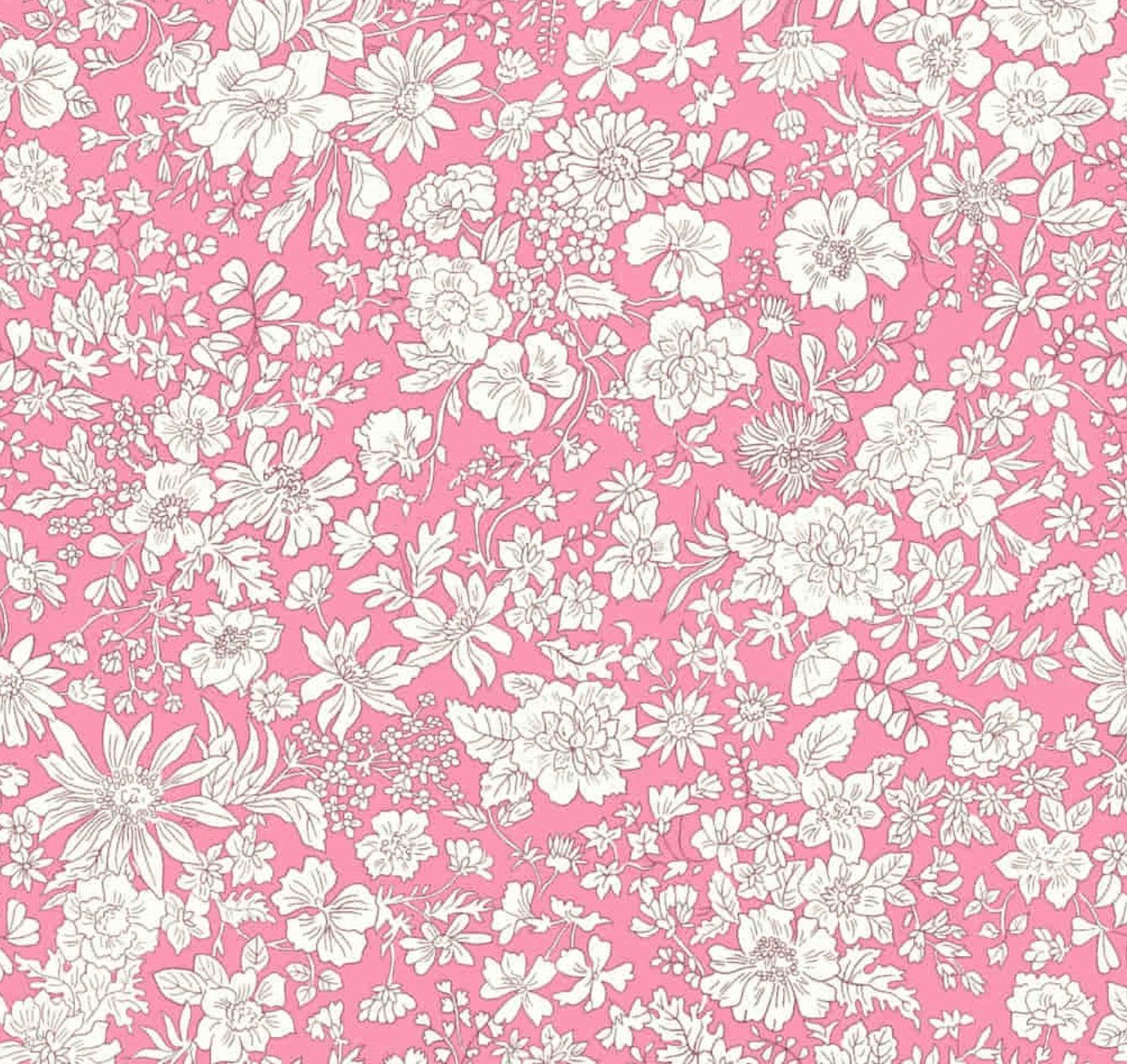 Emily Belle Lasenby Cotton Individual Fat Quarter By Liberty Fabrics - Vintage Pink (Brights) 016666407A