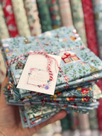 Country Christmas Fat Quarter Bundle x6 Teal/Blue