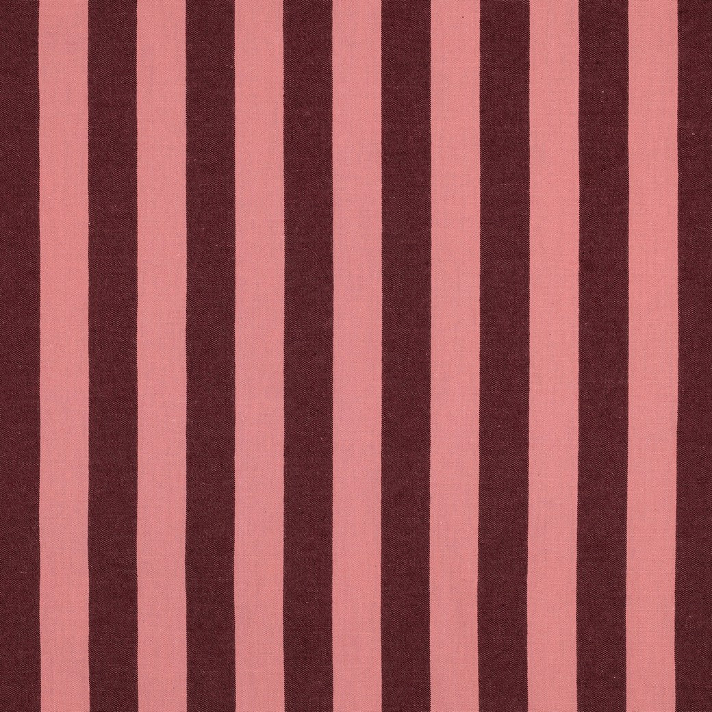 Aubergine Cotton Yarn Dyed Stripes