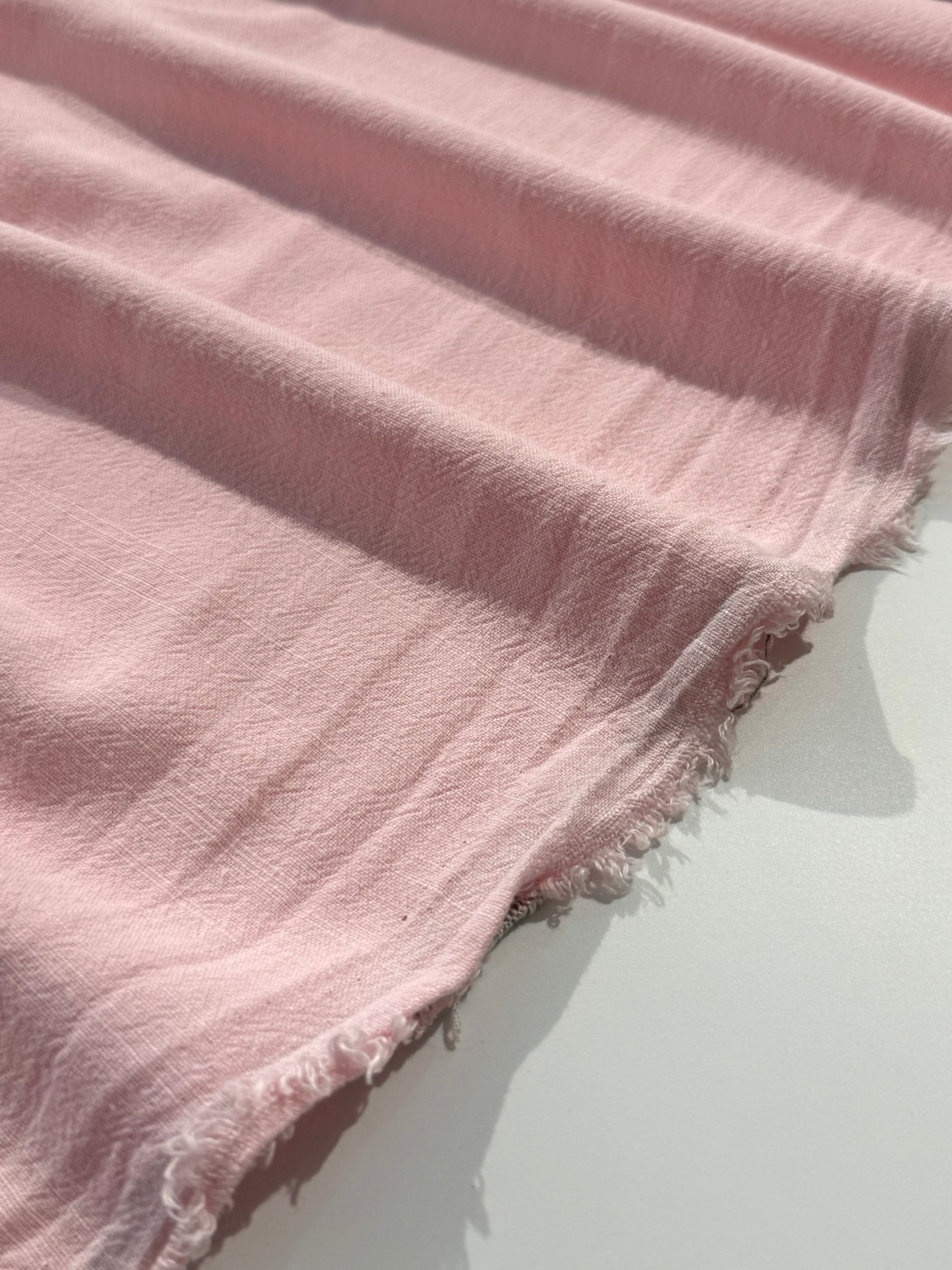 Pale Pink Viscose Linen Blend