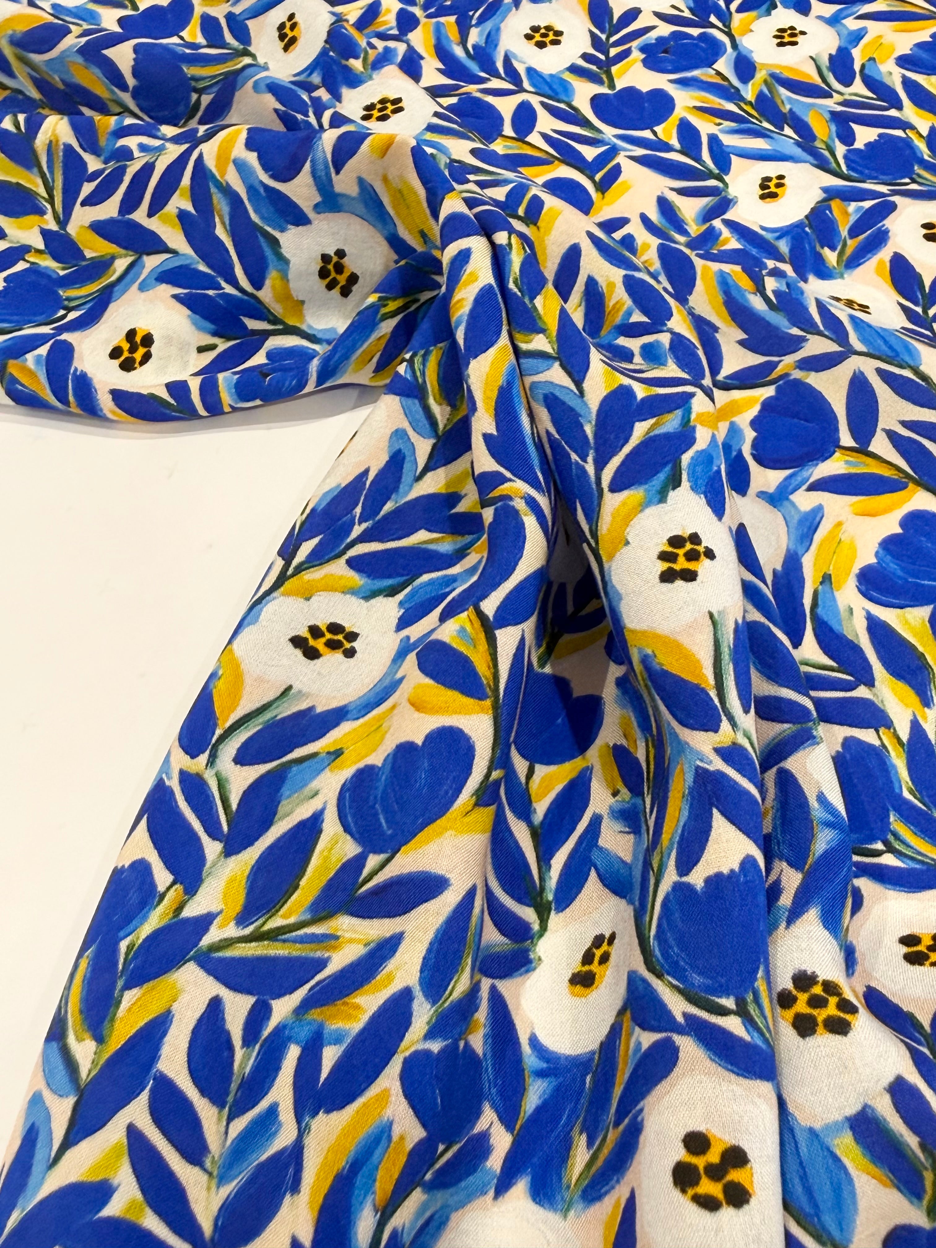 Ceramic Story Flowers Viscose Lawn