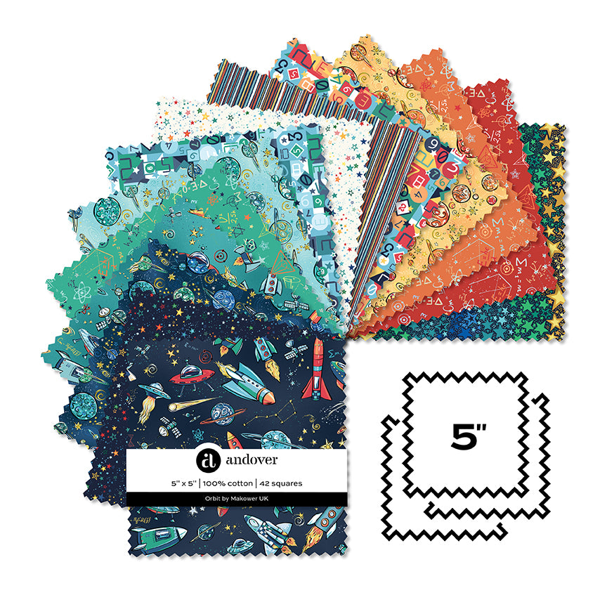 Orbit 5 Inch Charm Pack By Makower