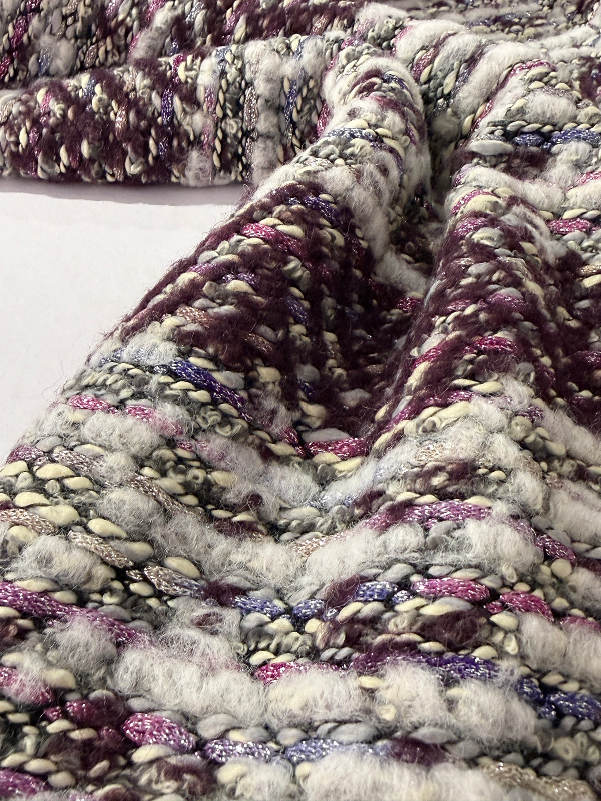 Damson Bouclé Tweed – Deadstock