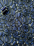 Indigo Bloom Pima Cotton Lawn ￼