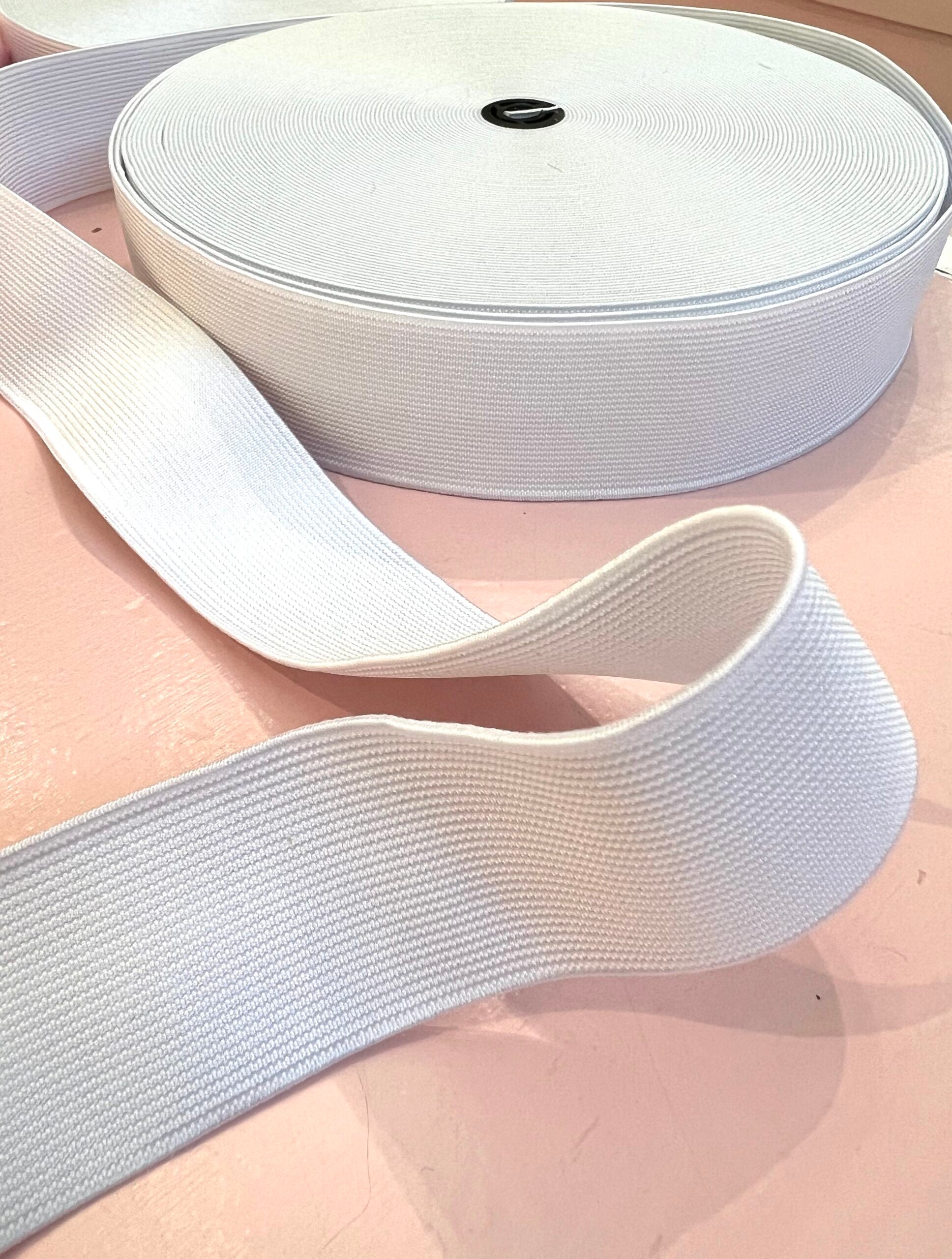 White Woven Elastic 3.8cm Wide