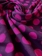Plum And Pink Polka Spots Cotton Jersey By Stof Of Denmark