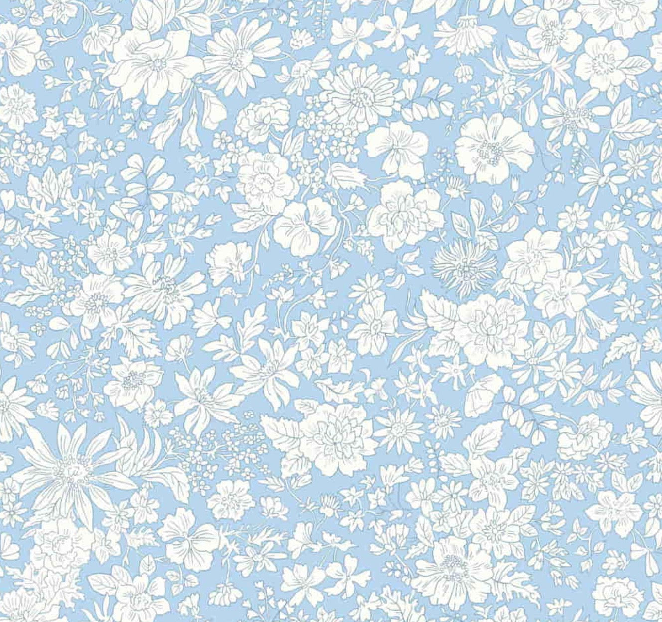 Emily Belle Lasenby Cotton Individual Fat Quarter By Liberty Fabrics - Blue Sky (Brights) 016666408 A