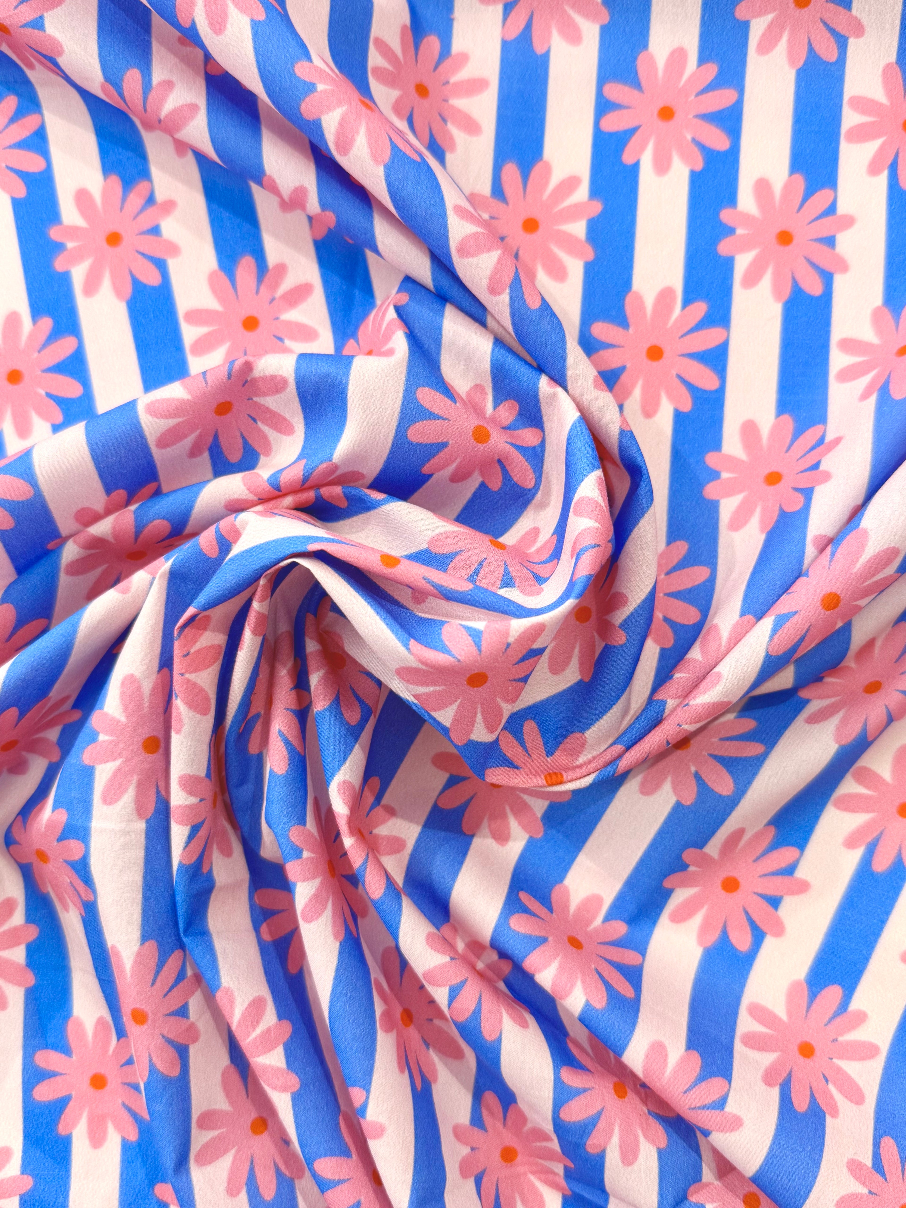 Daisy Stripe EXCLUSIVE - PURE 100% Organic Cotton By Lady McElroy
