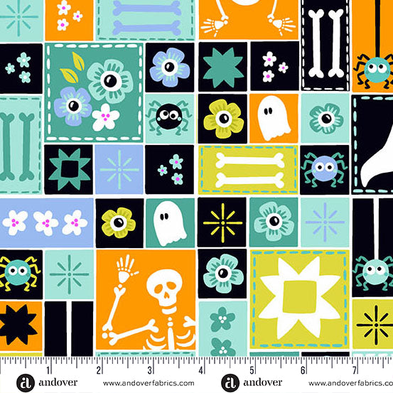 Ghostly Garden 5 Inch Charm Pack By KP Creates for Andover Fabrics