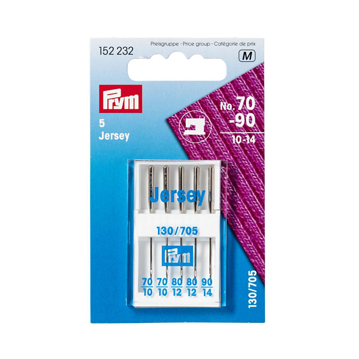 Prym 154232 Jersey Machine Needles No. 70-90