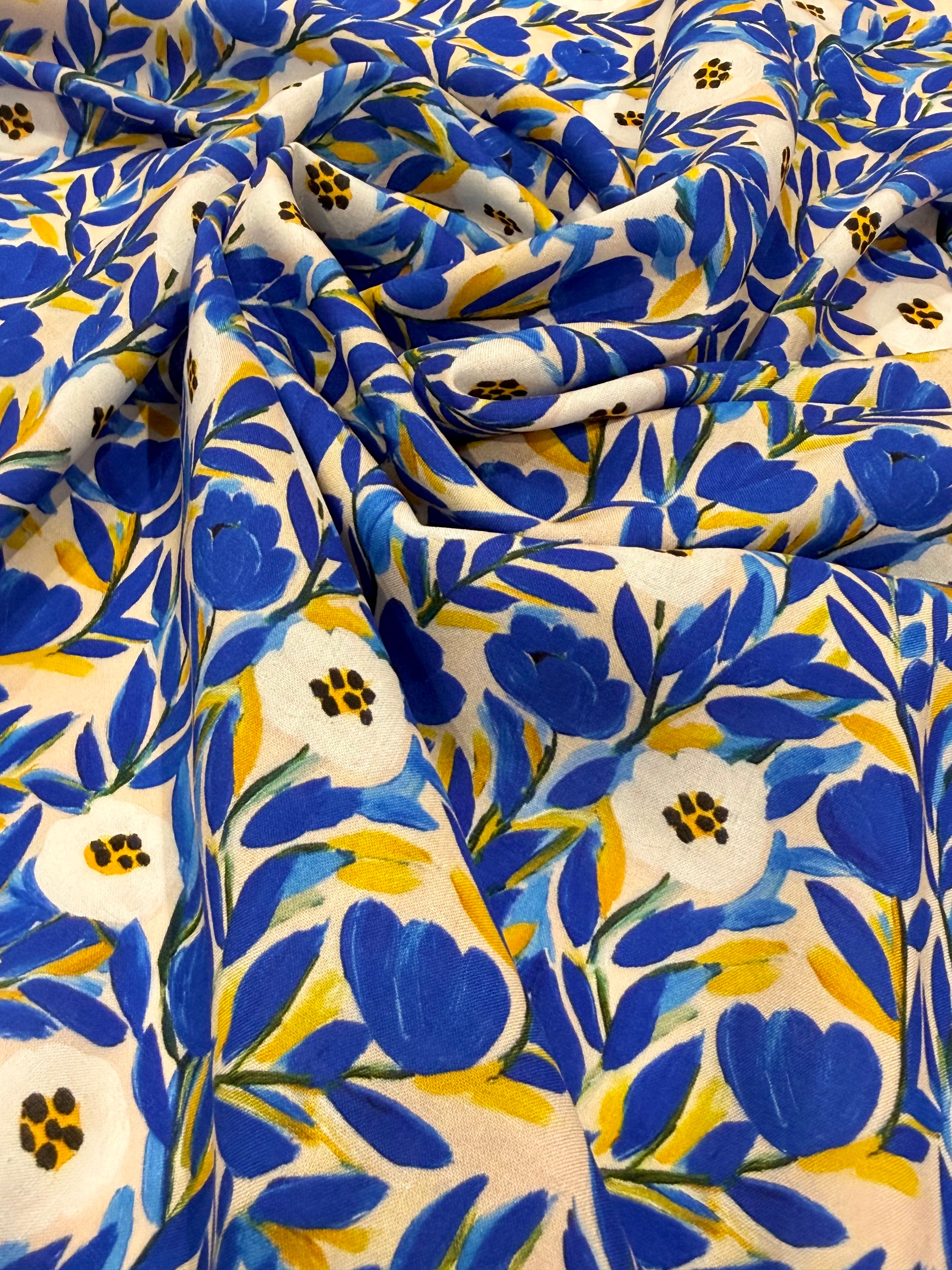 Ceramic Story Flowers Viscose Lawn