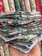Country Christmas Fat Quarter Bundle x6 Teal/Blue