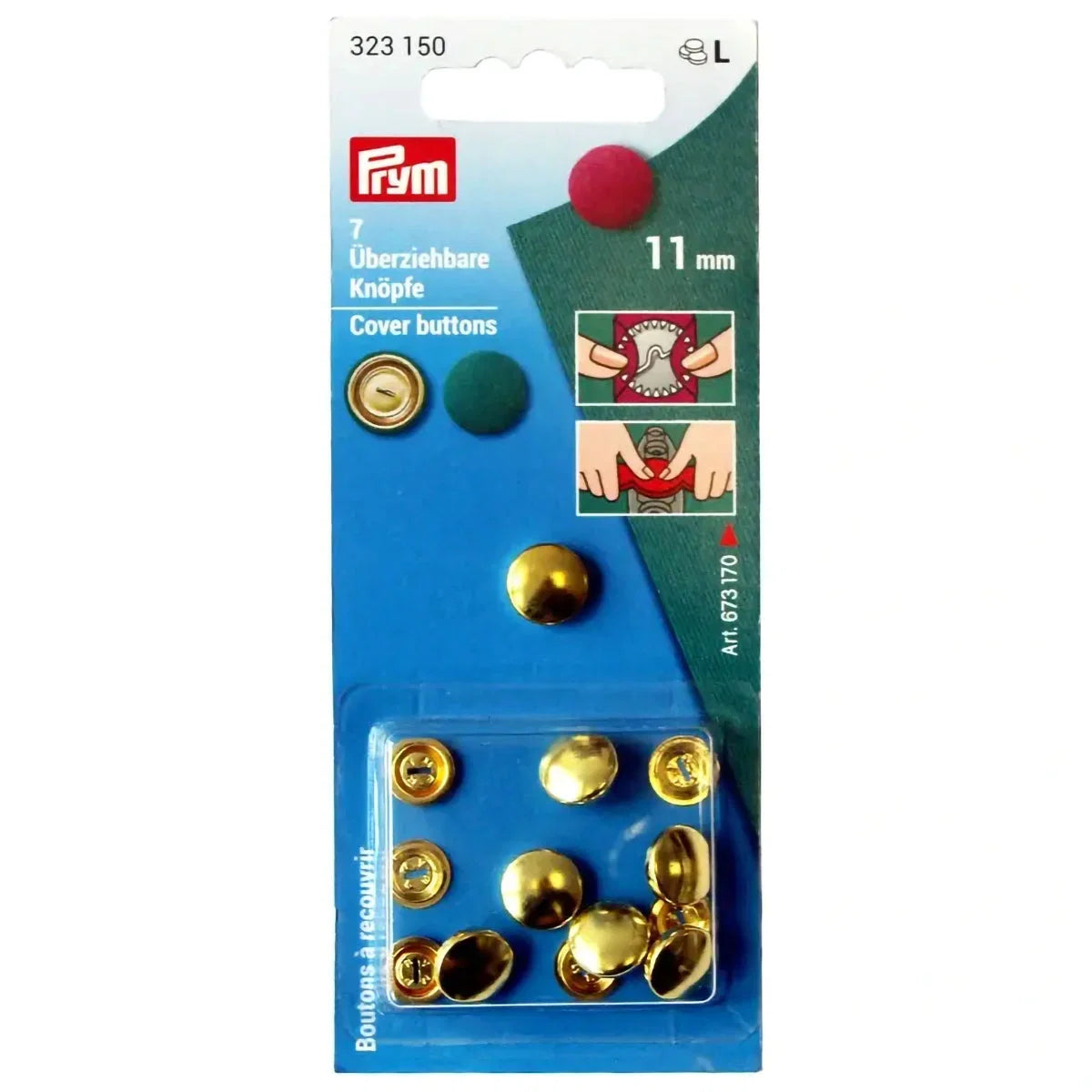Prym 323150 Cover Buttons 11mm