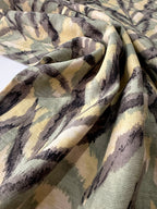 Abstract Leaves Viscose Blend Green
