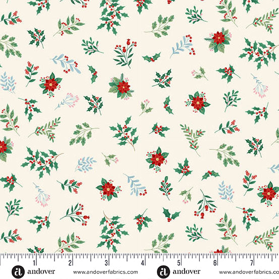 The Nutcracker - Foliage Cream MU-226-Q Individual Fat Quarter - By Makower UK