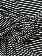 Yarn-Dyed Cotton Jersey Stripe - Black/White