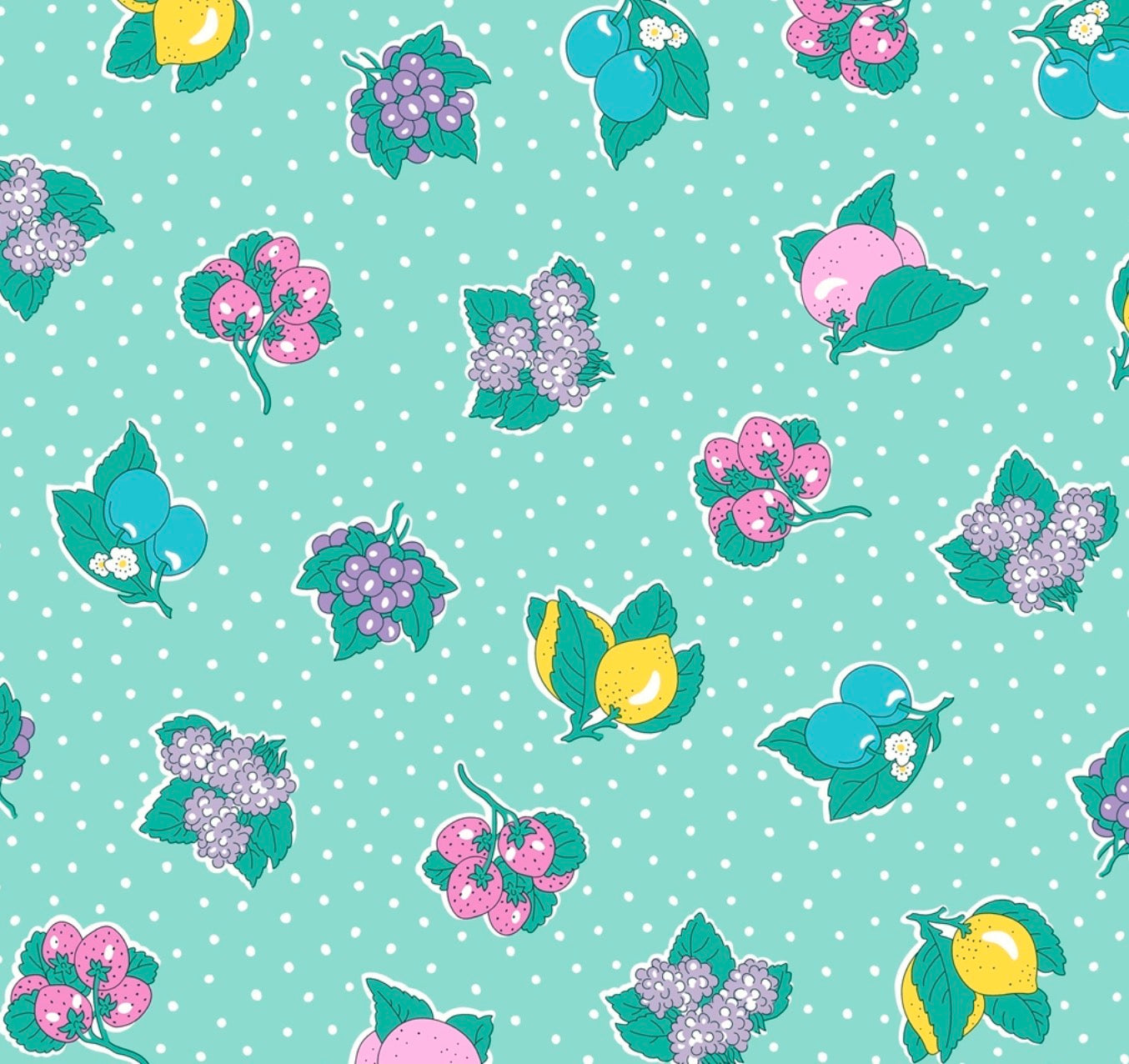 Gifts From The Garden - Polka Fruit 490B Liberty Quilting Cotton
