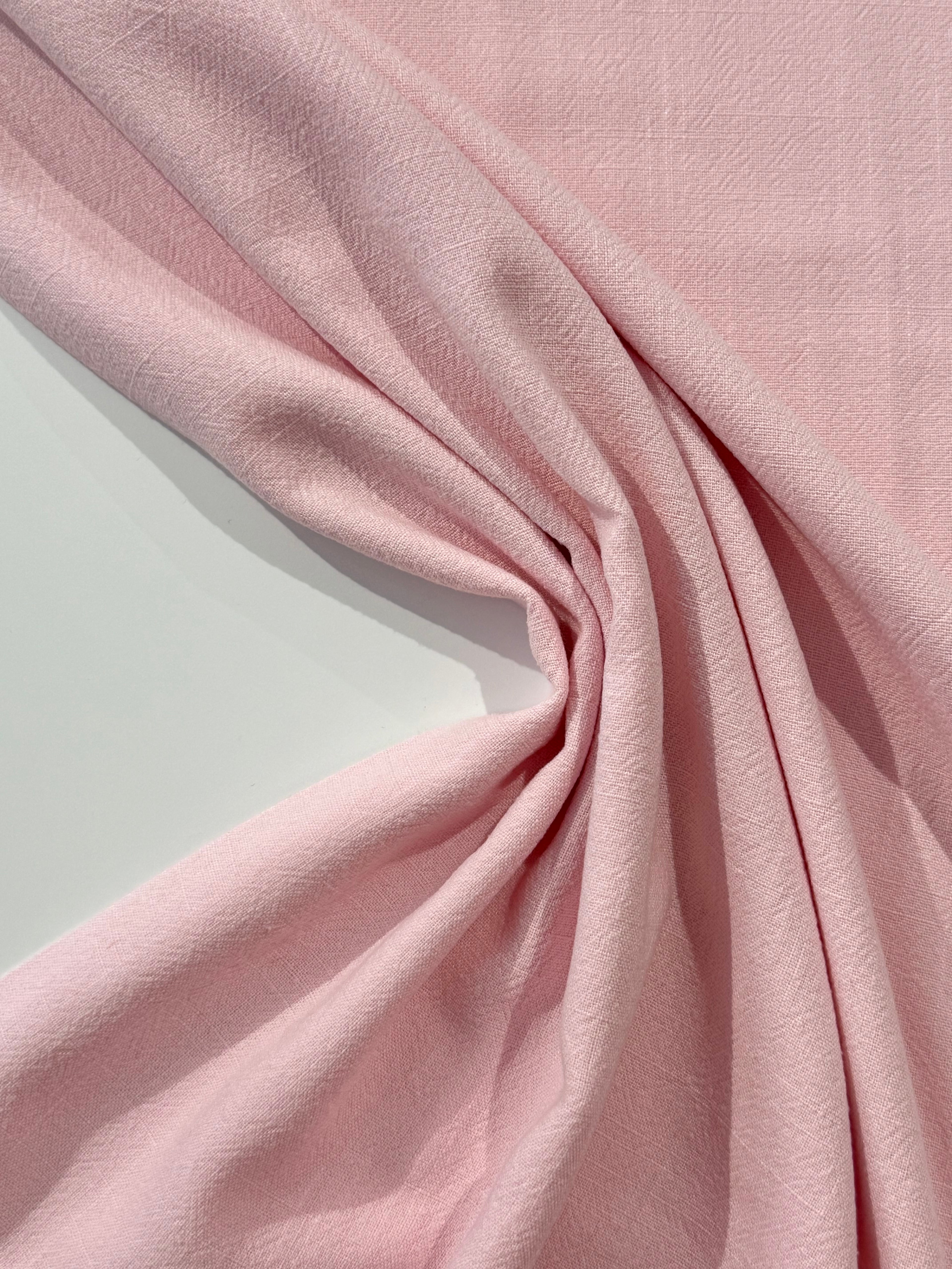 Pale Pink Viscose Linen Blend