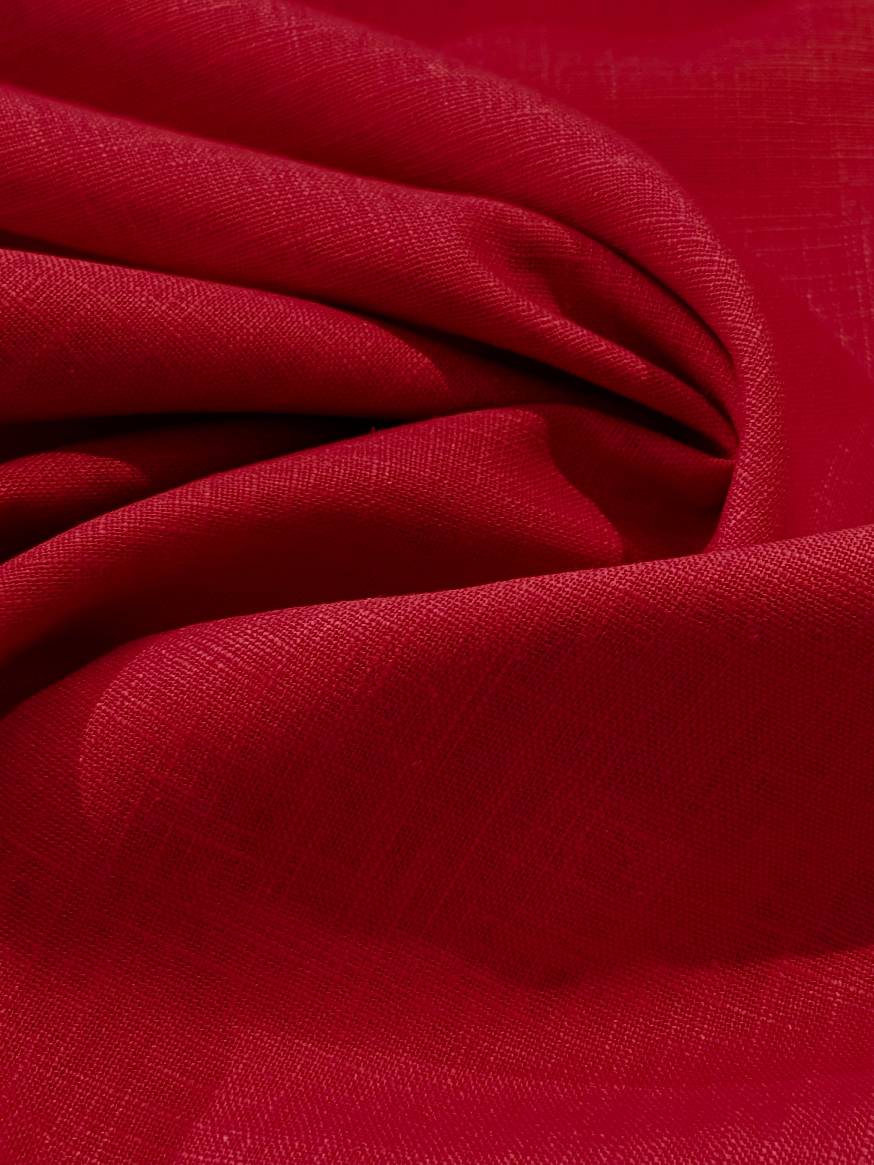 Ramie Cotton Blend - Ruby Red