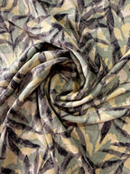 Abstract Leaves Viscose Blend Green