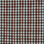 Blue & Brown Gingham Check Cotton Double Gauze