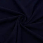 Navy Viscose Linen Blend