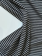 Yarn-Dyed Cotton Jersey Stripe - Black/White