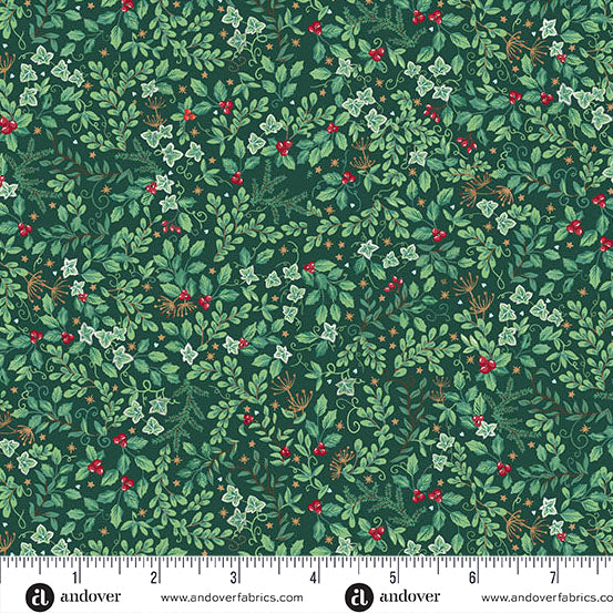 Evergreen Green MU234G - Country Christmas By Makower UK