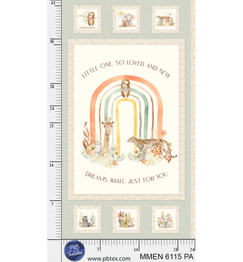 Mini Menagerie Panel By Audrey Roberts For P&B Textiles - PBMMEN6115PA