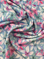 Water Lillies Viscose Linen Blend